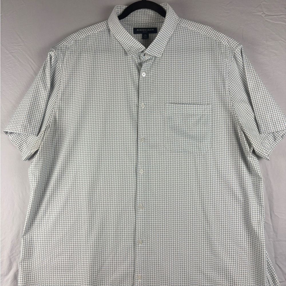 Mizzen+Main Light Green Patterned Button Down Shi… - image 1